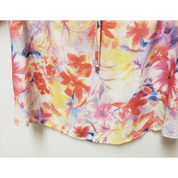 Studio Works Women’s 1X Blouse Multicolor Floral Cold Shoulder Embellished NWOT - Picture 8 of 11